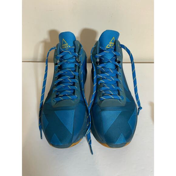 Brand Black Rare Liquid Metal Basketball Shoes Lightning Blue Mens Size 10 USED - Picture 1 of 10